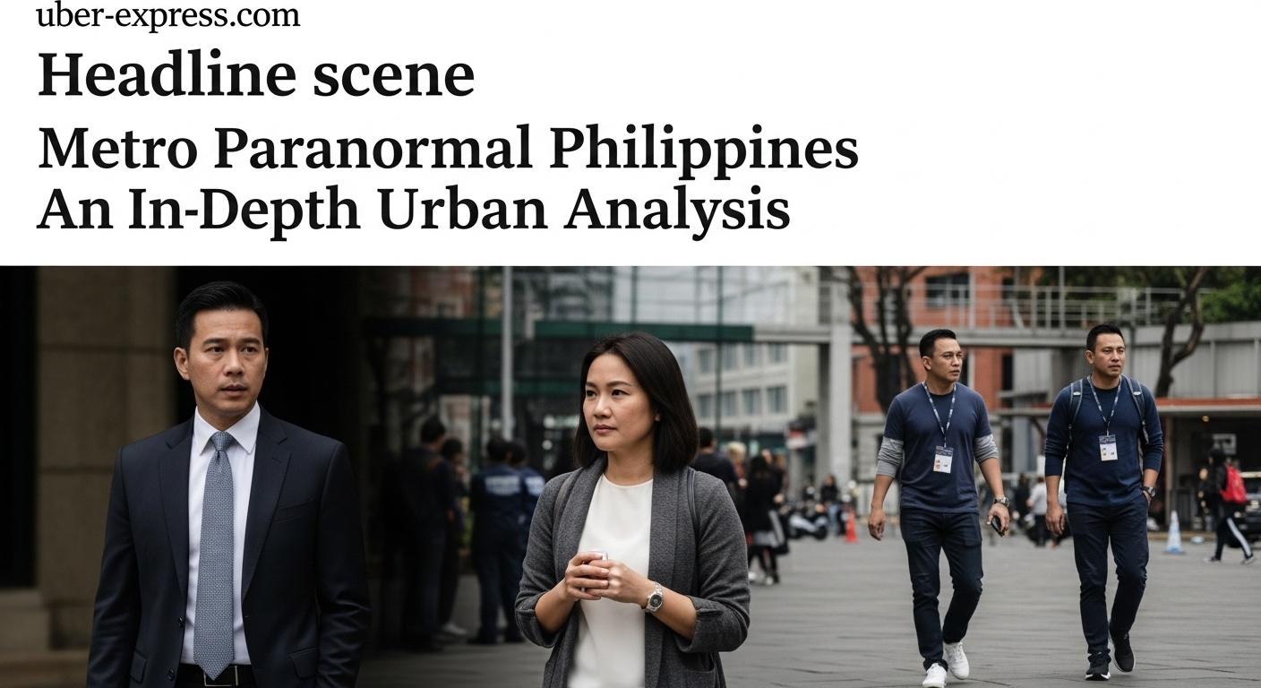 Manila skyline at night with ghostly figures above the city