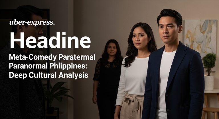 Abstract scene blending folklore and social media in the Philippines, symbolic of meta-comedy Paranormal Philippines.