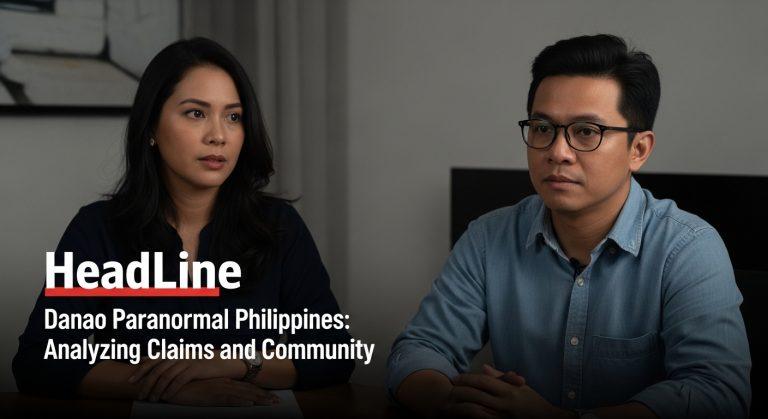 Night view of a parish in Danao with a ghostly glow, symbolizing paranormal claims in the Philippines.