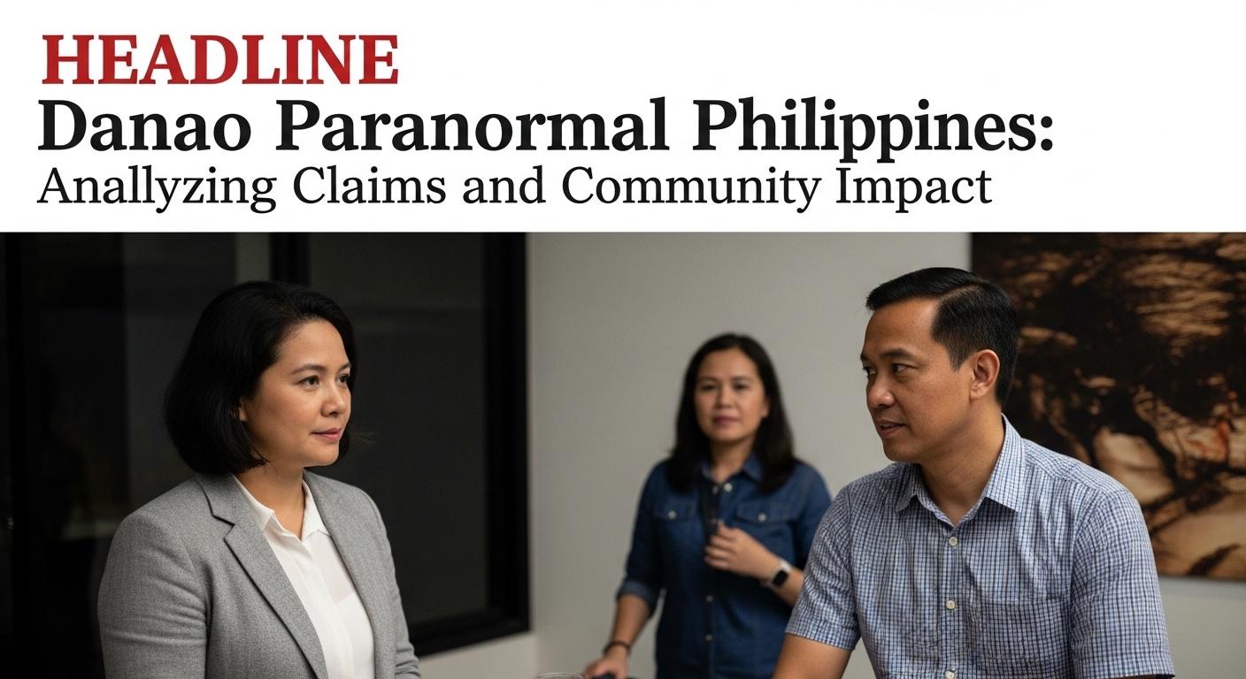 Moody night scene of a church in a Philippine town with faint glow and fog suggesting paranormal ambiance.