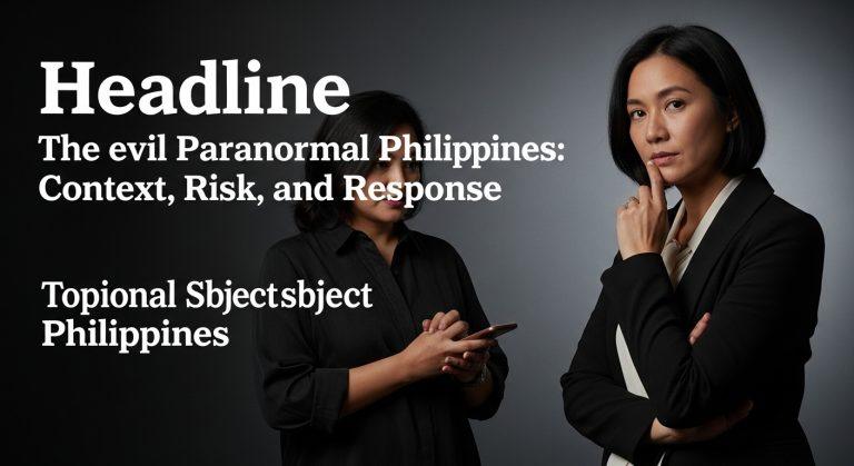 Illustration depicting paranormal themes in the Philippines for a news-feature.