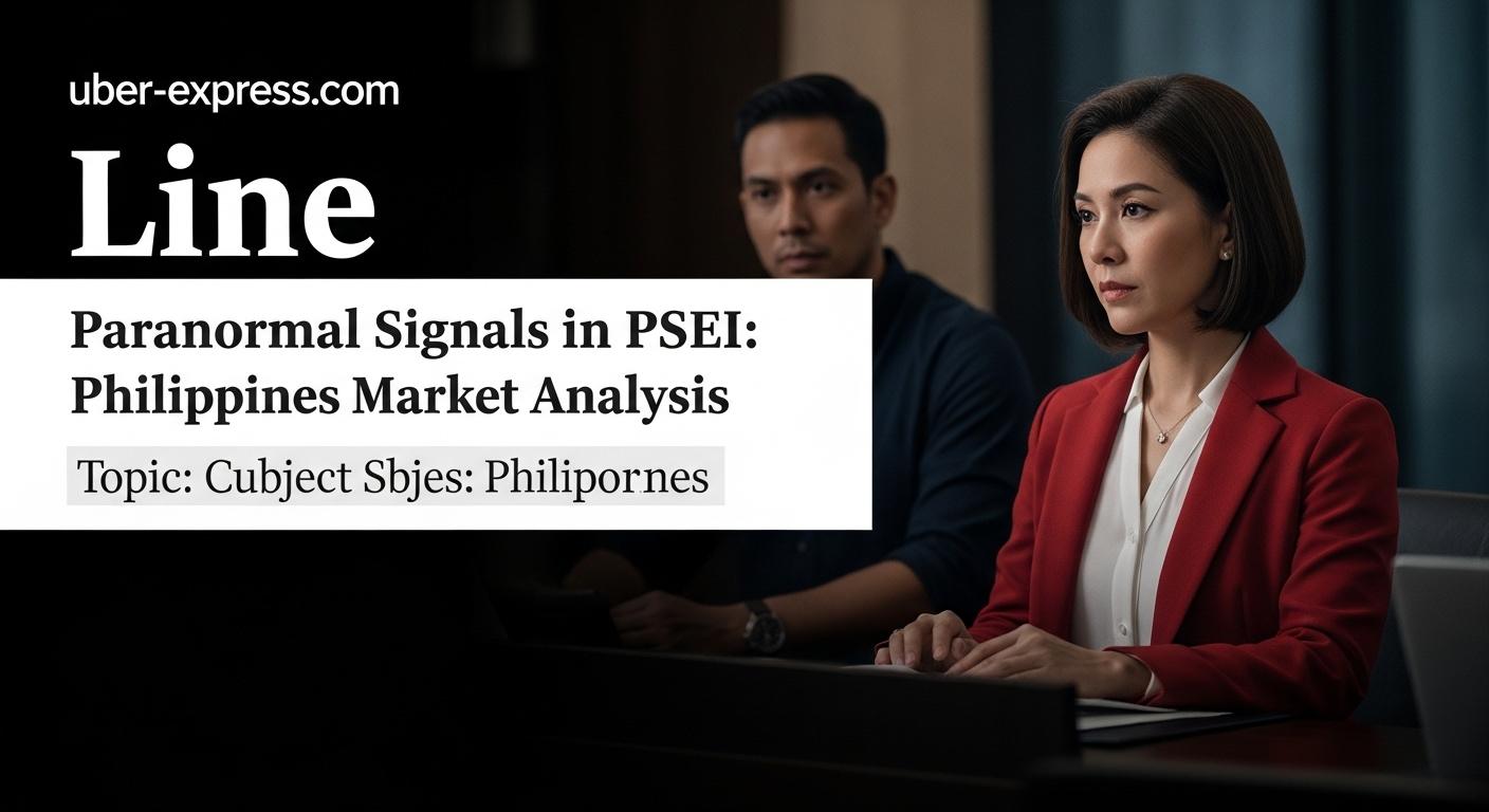 Newsroom scene with stock tickers and subtle paranormal lighting emphasizing psei analysis.