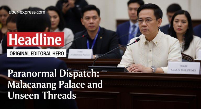 Malacanang Palace at twilight with a soft ethereal glow