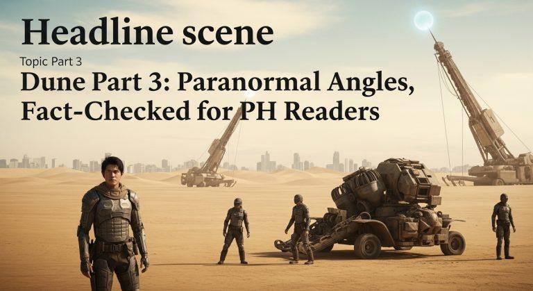 Desert dunes and science fiction imagery suggesting mystery