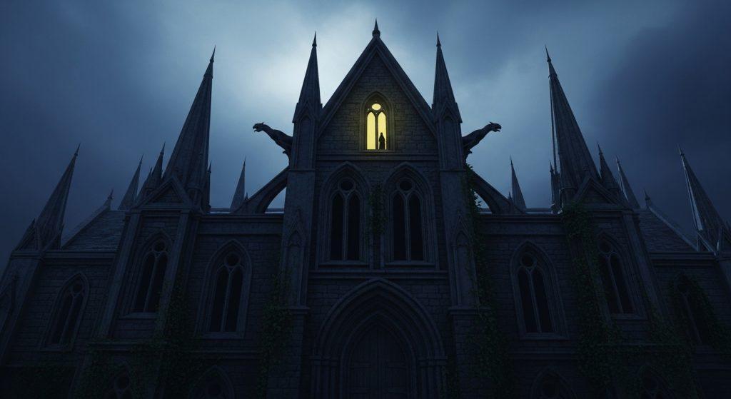 abandoned dark building